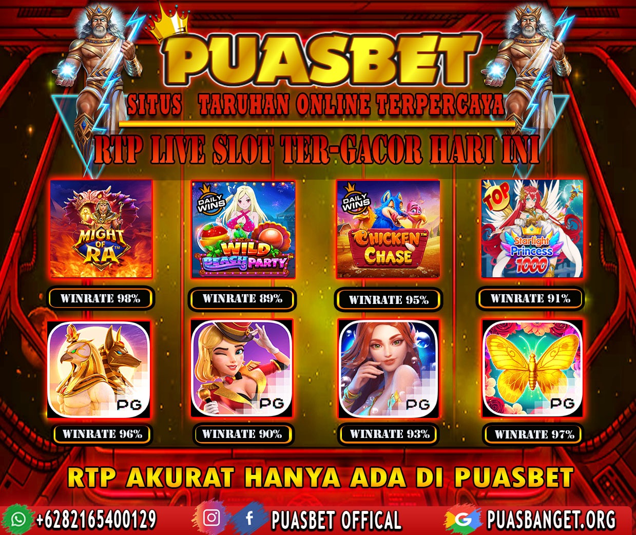 INFO SLOT GACOR PUASBET 04 DES 2023